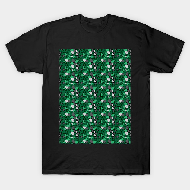 Elephant Print Skin Pattern Camo Green T-Shirt by Design_Lawrence